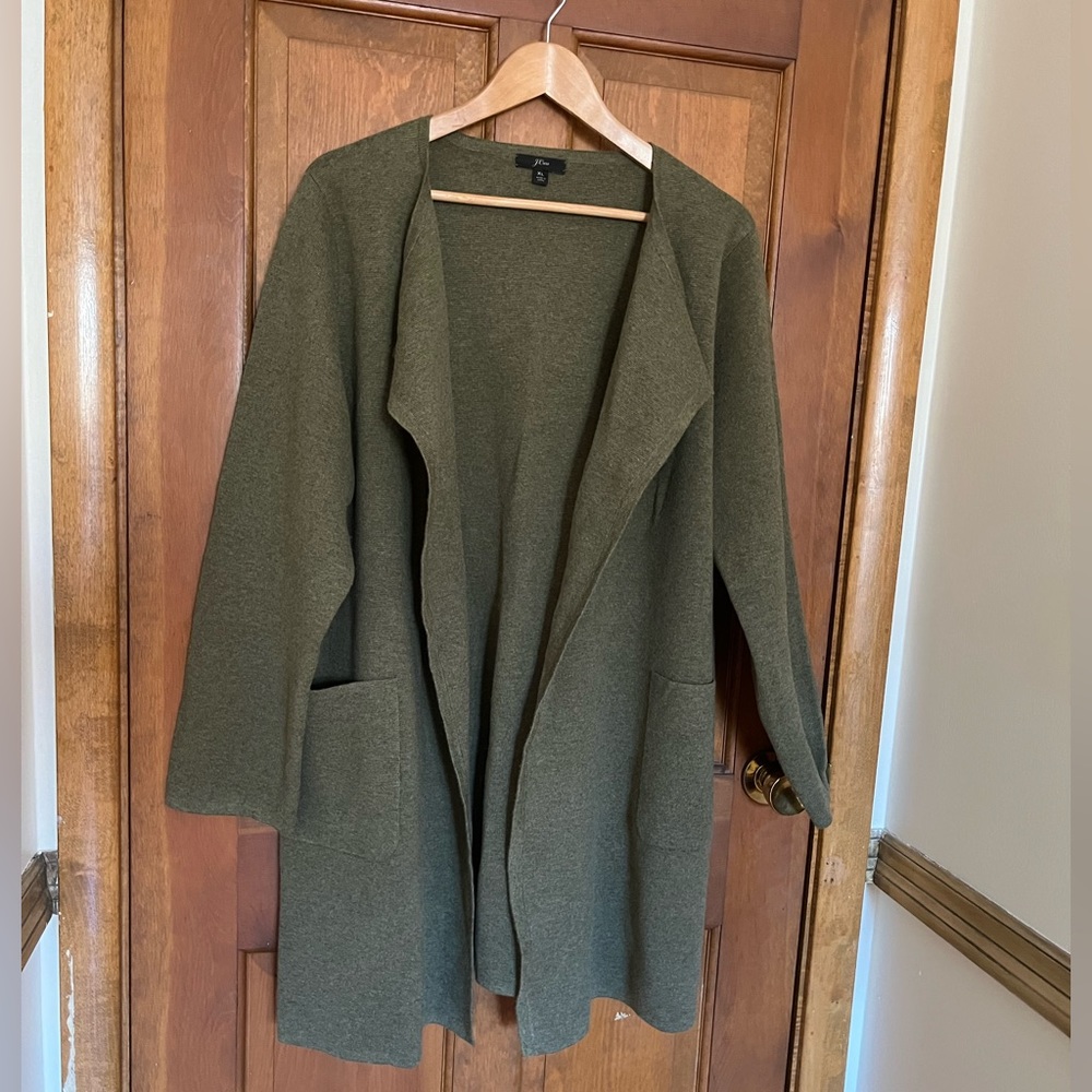 Jcrew sweater blazer collarless